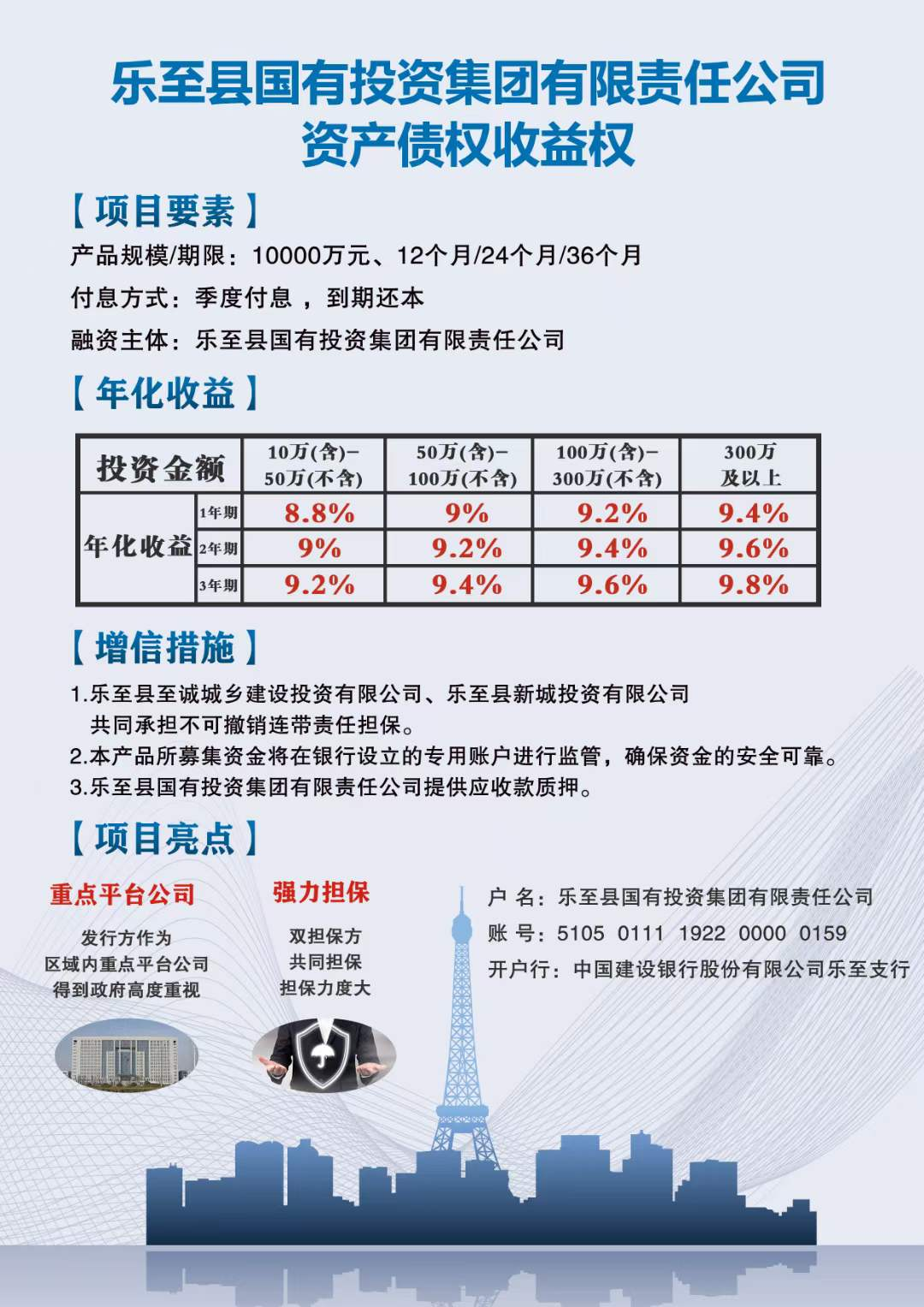 乐至县国有投资资产债权收益权