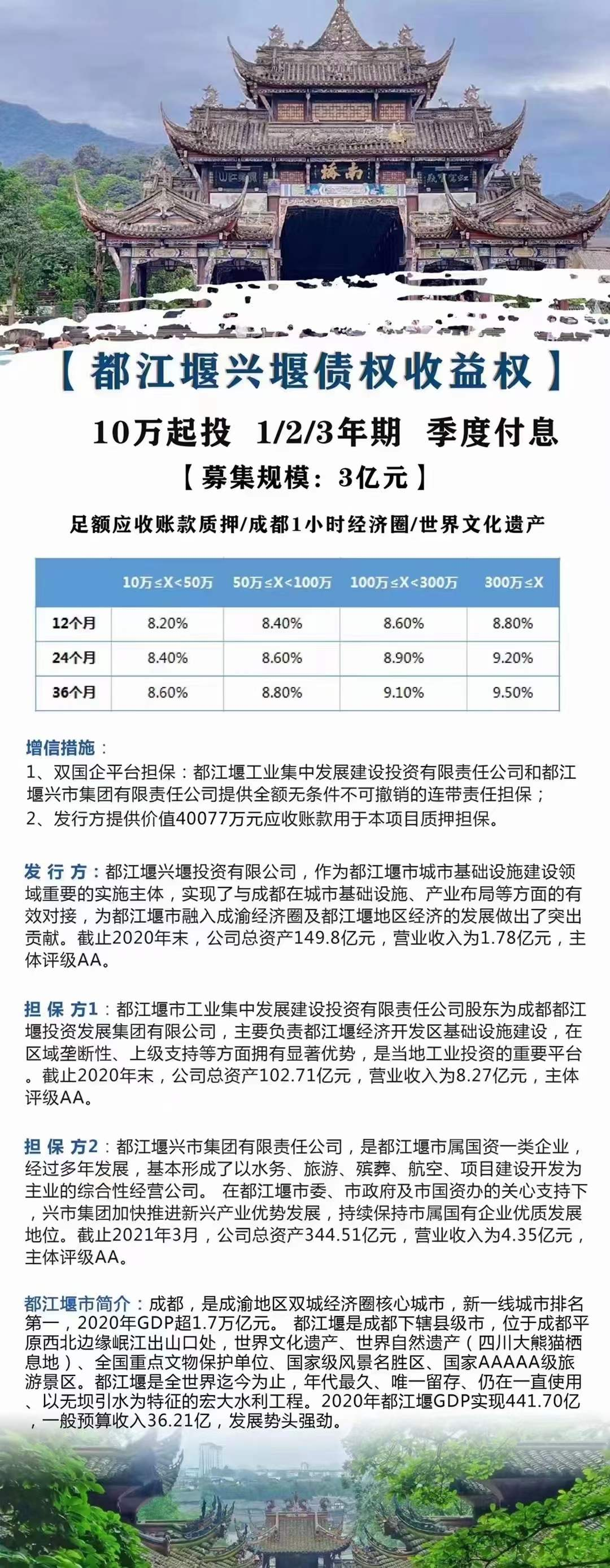 都江堰兴堰资产债权收益权