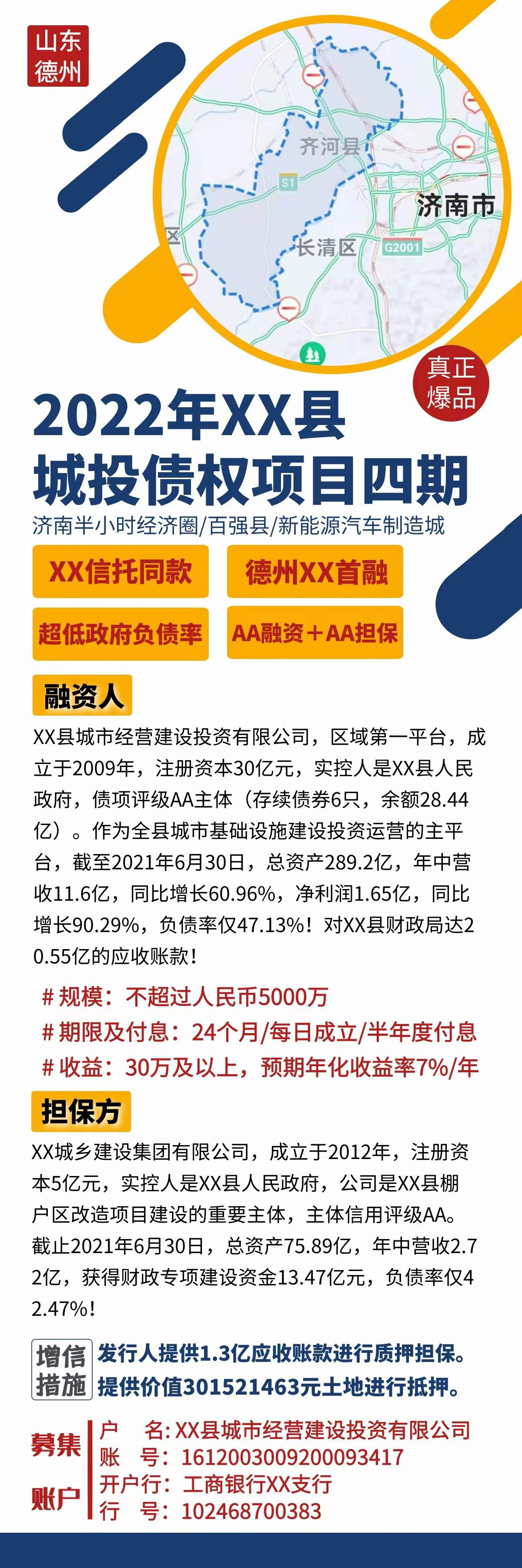 2022年QH县城市经营建设投资有限公司债权资产项目四期