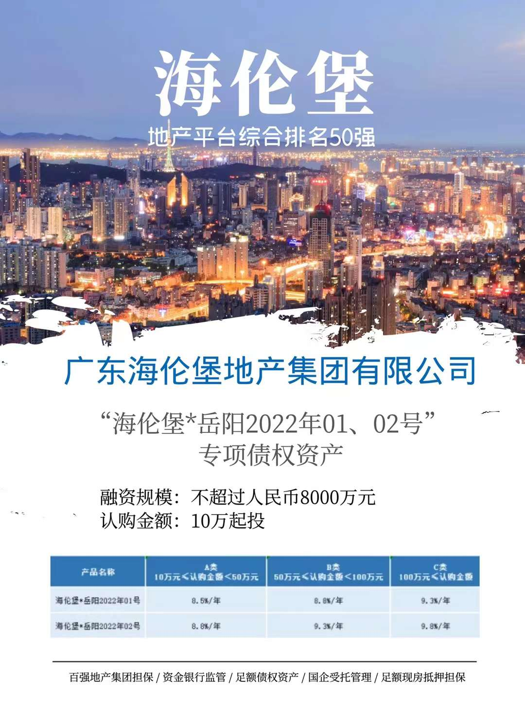 海伦堡岳阳2021年01号、02号专项债权资产