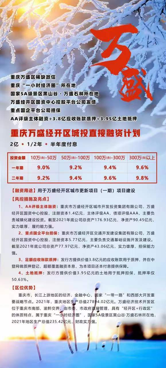 重庆万盛经开区城投直接融资计划