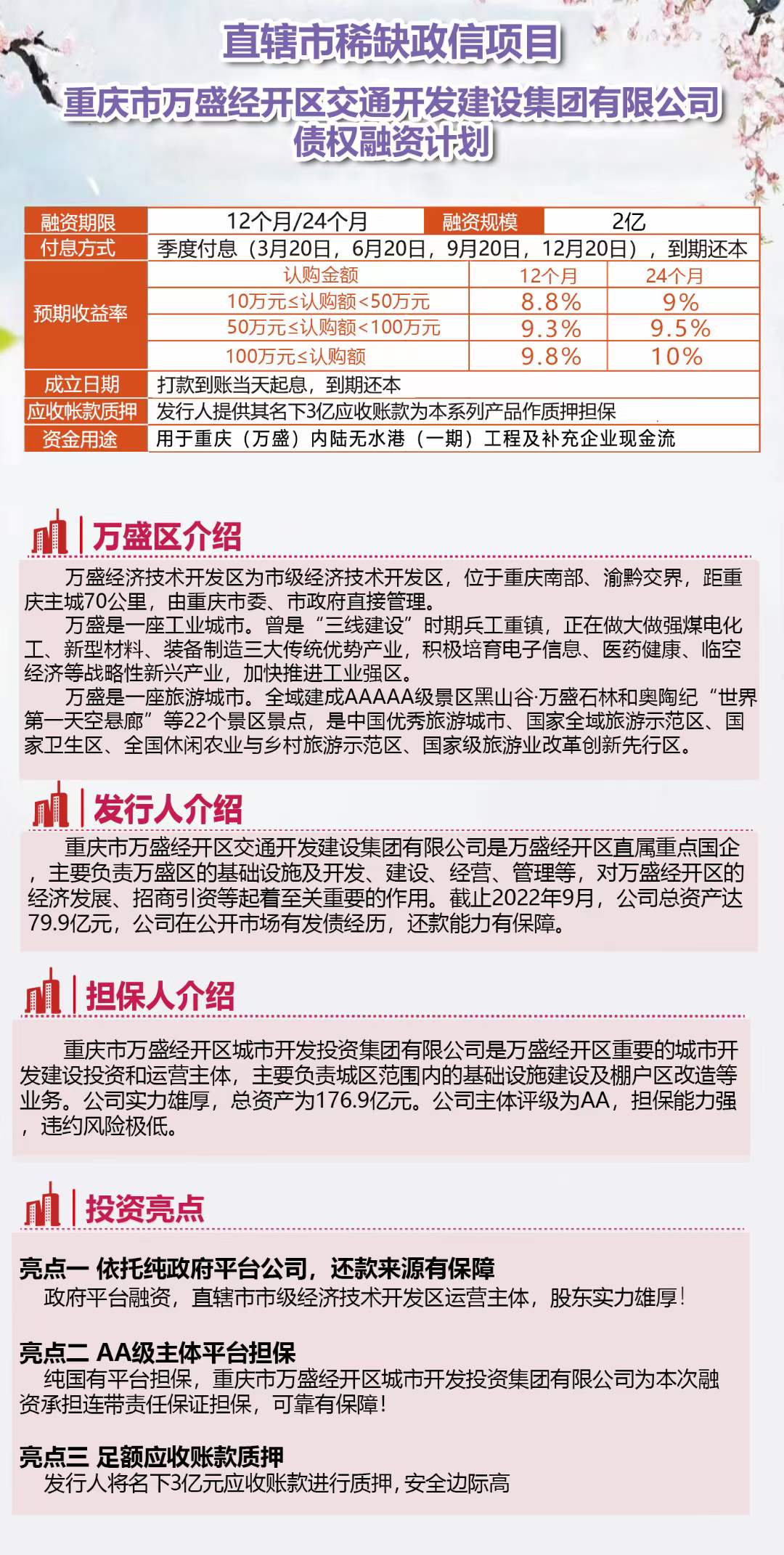 万盛交建2023年债权融资计划